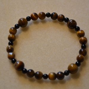 Tiger's Eye and Onyx Bracelet